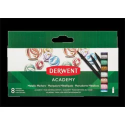 Filctoll készlet, DERWENT, "Academy", 8 különböző metál szín Filctoll készlet, DERWENT, "Academy", 8 különböző metál szín