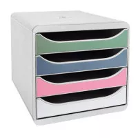 Irattároló, műanyag, 4 fiókos, EXACOMPTA "Big-Box Plus Authentic"