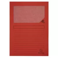 Mappa, ablakos, karton, EXACOMPTA "Forever®", piros