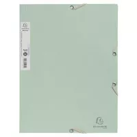 Gumis mappa, prespán, A4, 15 mm, EXACOMPTA, "Autentik", zsálya