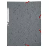 Gumis mappa, prespán, A4, EXACOMPTA, sötét szürke