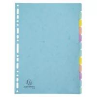 Regiszter, karton, A4, 12 részes, EXACOMPTA "Aquarel" Regiszter, karton, A4, 12 részes, EXACOMPTA "Aquarel"