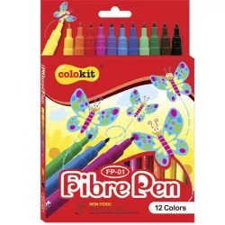 Filctoll készlet, COLOKIT "FibrePen", 12 különböző szín Filctoll készlet, COLOKIT "FibrePen", 12 különböző szín