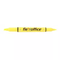 Szövegkiemelő, 1,0/4,0 mm, kétvégű, FLEXOFFICE "HL01", sárga Szövegkiemelő, 1,0/4,0 mm, kétvégű, FLEXOFFICE "HL01", sárga