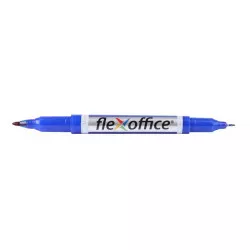 Alkoholos marker, 0,4/1,0 mm, kúpos, kétvégű, FLEXOFFICE "PM01", kék