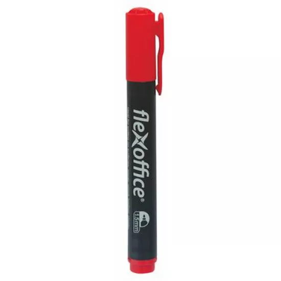 Alkoholos marker, 1,5 mm, kúpos, FLEXOFFICE "PM03", piros