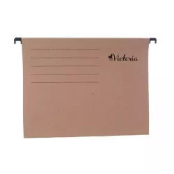 Függőmappa, karton, A4, VICTORIA, natúr