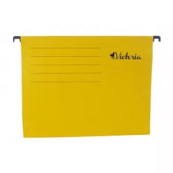 Függőmappa, karton, A4, VICTORIA, sárga