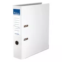 Iratrendező, 75 mm, A4, PP/karton, élvédő sínnel, VICTORIA, "Basic", fehér