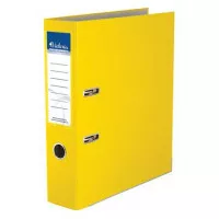 Iratrendező, 75 mm, A4, PP/karton, élvédő sínnel, VICTORIA, "Basic", sárga