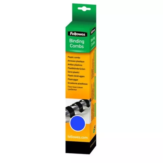 Spirál, műanyag, 6 mm, 10-20 lap, FELLOWES, 25 db, kék
