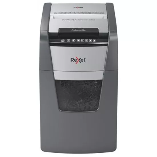 Iratmegsemmisítő, konfetti, 130 lap, REXEL, "Optimum AutoFeed+ 130X"