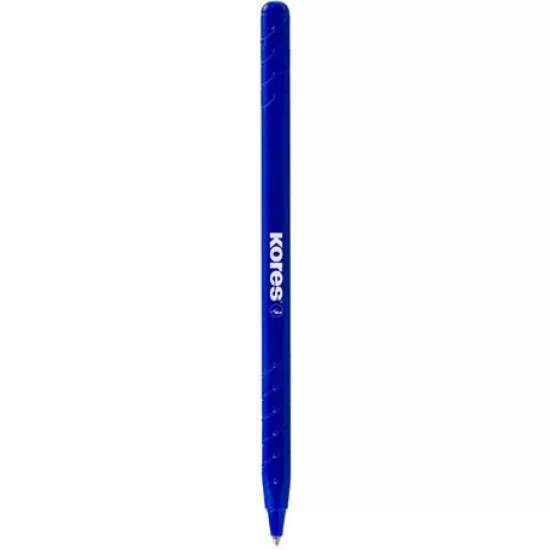 Golyóstoll, 0,7 mm, kupakos, háromszögletű, KORES "K0R-M", kék