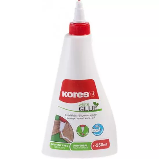 Hobbyragasztó, 250 g, KORES "White Glue"