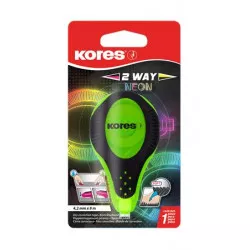 Hibajavító roller, 4,2 mm x 8 m, KORES "2WAY Neon", vegyes színekben