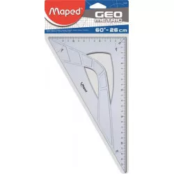 Háromszög vonalzó, műanyag, 60°, 26 cm, MAPED "Geometric"