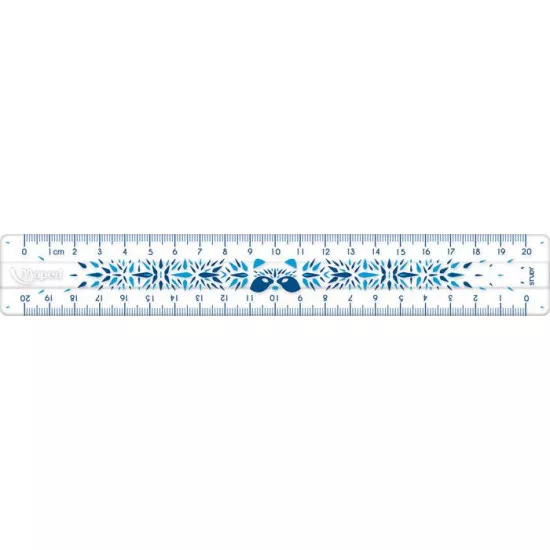 Vonalzó, műanyag, törhetetlen, 20 cm, MAPED "Study Unbreakable Fancy", vegyes színek