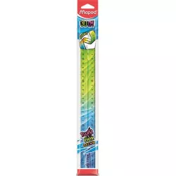 Vonalzó, műanyag, 30 cm, MAPED "Twist`n Flex Decor"