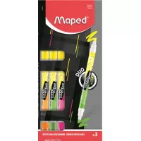 Szövegkiemelő készlet, 1-5 mm, kétvégű, MAPED "Fluo Peps Duo", vegyes színek Szövegkiemelő készlet, 1-5 mm, kétvégű, MAPED "Fluo Peps Duo", vegyes színek