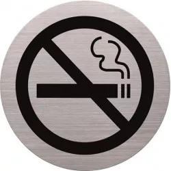 Információs tábla, rozsdamentes acél, HELIT, tilos a dohányzás Információs tábla, rozsdamentes acél, HELIT, tilos a dohányzás