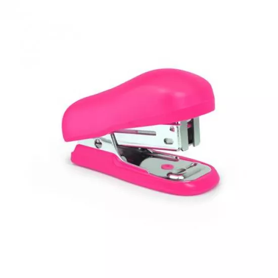Tűzőgép, 24/6, 26/6, 12 lap, RAPESCO "Bug Mini", pink