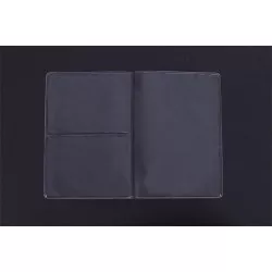 Igazolványtartó, osztott tok, PVC, átlátszó
