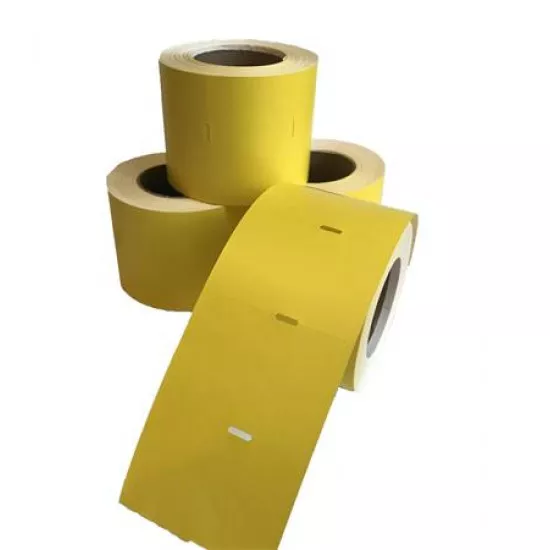 Polccímke, thermo, 38×55 mm, nem öntapadó, 600 db/tekercs, sárga