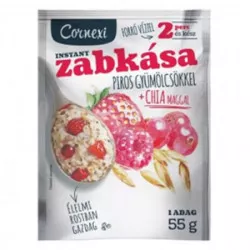 Zabkása, 55 g, CORNEXI, piros gyümölcsös-chia maggal Zabkása, 55 g, CORNEXI, piros gyümölcsös-chia maggal