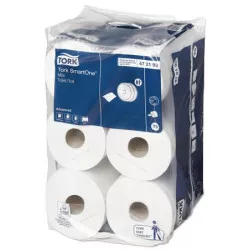 Toalettpapír, T9 rendszer, 2 rétegű, 14,9 cm átmérő, TORK " SmartOne® Mini", fehér