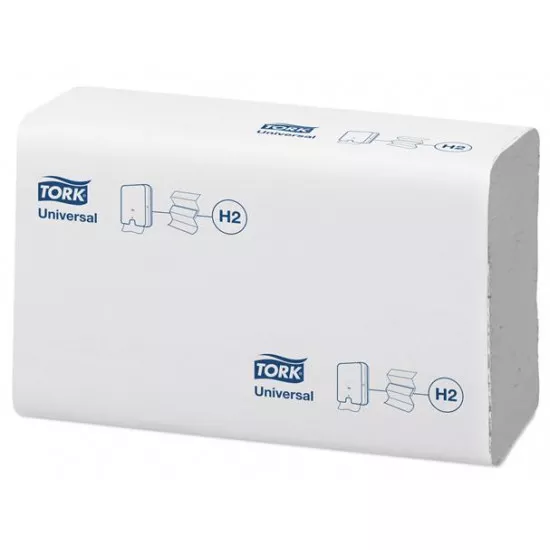 Kéztörlő, Interfold hajtás, 2 rétegű, H2 rendszer, Universal, TORK "Xpress® Multifold", fehér