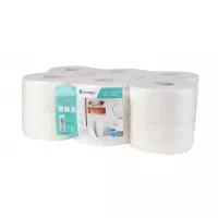 Toalettpapír, 2 rétegű, 19 cm átmérő, VICTORIA HYGIENE, "Fine Mini Jumbo", fehér