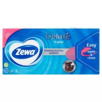 Papír zsebkendő, 3 rétegű, 90 db, ZEWA "Deluxe", illatmentes Papír zsebkendő, 3 rétegű, 90 db, ZEWA "Deluxe", illatmentes