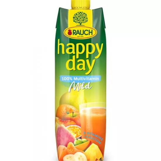 Gyümölcslé, 100%, 1l, RAUCH "Happy day", multivitamin mild
