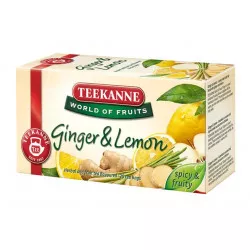 Gyümölcstea, 20x1,75 g, TEEKANNE "World of Fruits", gyömbér-citrom