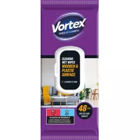 Nedves törlőkendő, fa- és műanyag felületre, 48 db, VORTEX Nedves törlőkendő, fa- és műanyag felületre, 48 db, VORTEX