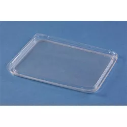 Tető, ételtároló dobozhoz, 500-1000 ml, műanyag, mikrózható, 50 db, "Varia", víztiszta