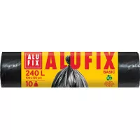 Szemeteszsák, 240 l, 10 db, 100x125 cm, 20 µ, ALUFIX "Economy", fekete Szemeteszsák, 240 l, 10 db, 100x125 cm, 20 µ, ALUFIX "Economy", fekete