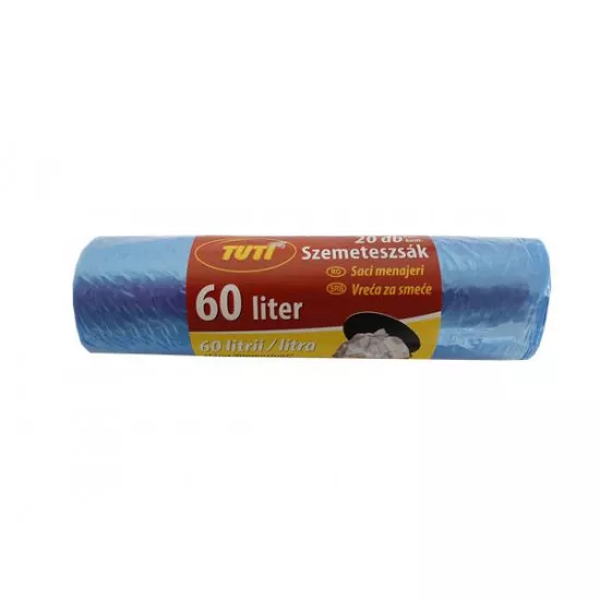 Szemeteszsák, 60 l, 20 db, "Tuti"