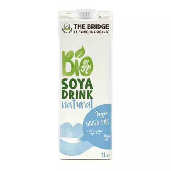 Növényi ital, bio, dobozos, 1 l, THE BRIDGE, szója