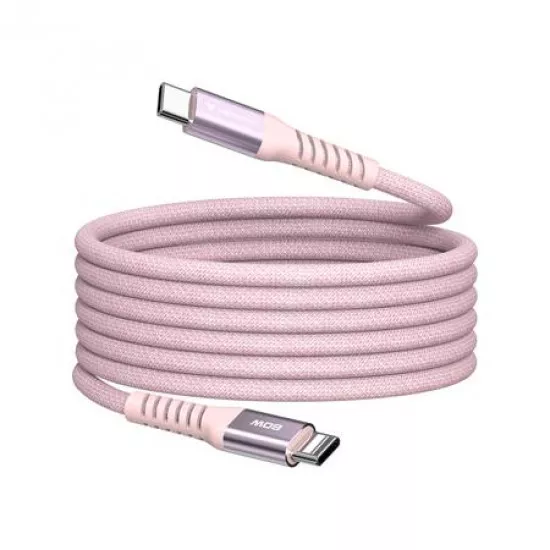 USB kábel, USB-C - USB-C, 1,2 m, 60W, mágneses, VERBATIM, rózsaszín