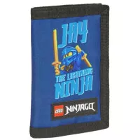 Pénztárca, tépőzáras, LEGO "Ninjago Jay", kék-mintás