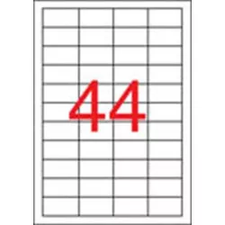 Etikett, 48,5x25,4 mm, poliészter, időjárásálló, matt, APLI, áttetsző, 880 etikett/csomag