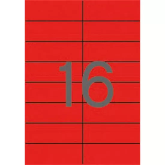 Etikett, 105x37 mm, színes, APLI, piros, 320 etikett/csomag