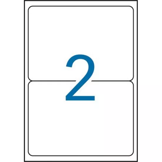 Etikett, 199,6x143,5 mm, poliészter, időjárásálló, kerekített sarkú, APLI, fehér, 40 etikett/csomag
