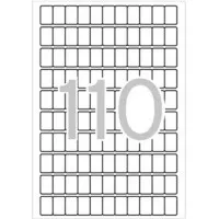 Etikett, 12x18 mm, kerekített sarkú, A5 hordozón, APLI, 1650 etikett/csomag