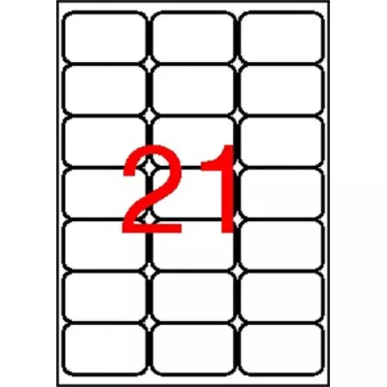 Etikett, univerzális, 63,5x38,1 mm, kerekített sarkú, APLI, 2100 etikett/csomag