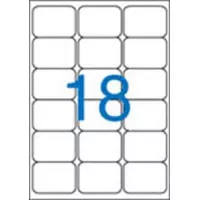 Etikett, univerzális, 63,5x46,6 mm, kerekített sarkú, VICTORIA, 1800 etikett/csomag