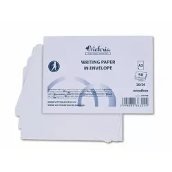 Írólap, famentes, A5, 20/50, VICTORIA "Borítékos" 60g