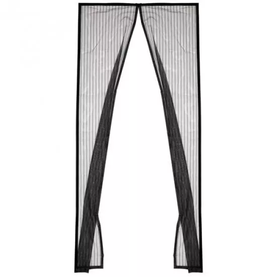 Szúnyogháló, mágneses, ajtóra, 90x210 cm, HOME, fekete