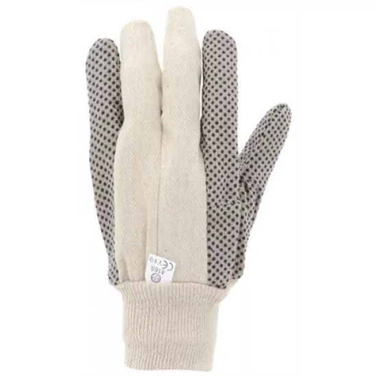 Kertészkesztyű, csúszásgátló pöttyökkel, 9-es méret Kertészkesztyű, csúszásgátló pöttyökkel, 9-es méret